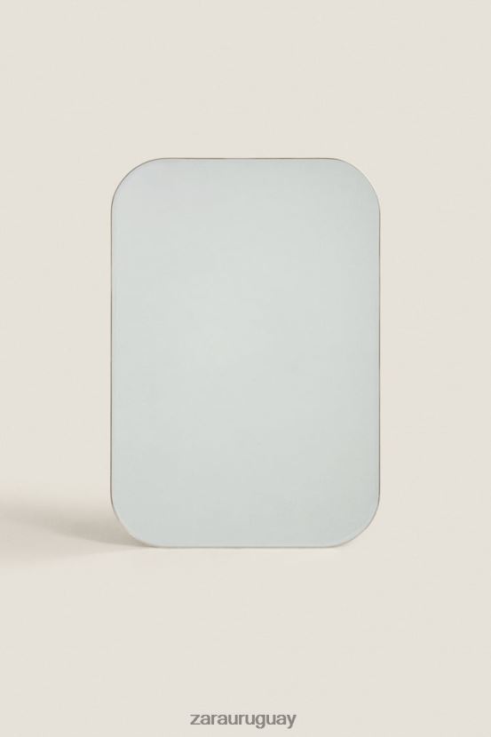 Zara espejo con marco redondo unisexo H6RHL21700 plata mate accesorios