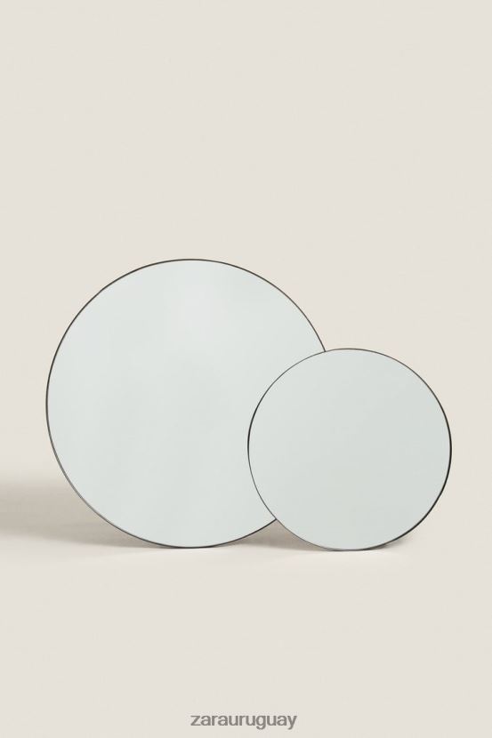 Zara espejo redondo unisexo H6RHL21720 negro accesorios