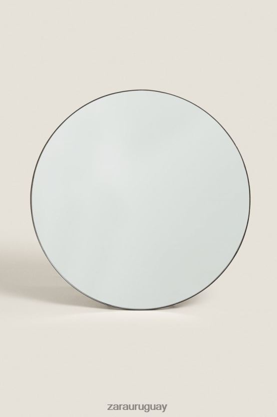 Zara espejo redondo unisexo H6RHL21720 negro accesorios
