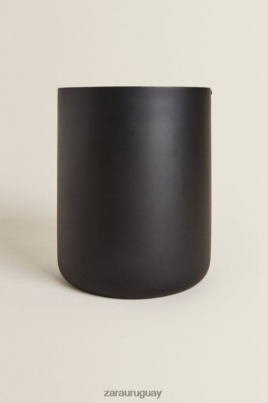 Zara papelera de resina con tapa unisexo H6RHL21723 negro accesorios