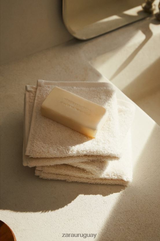 Zara (paquete de 3) toallas de algodón premium unisexo H6RHL21726 Marfil accesorios