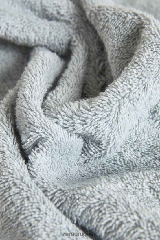 Zara toalla de algodon unisexo H6RHL21738 gris azulado accesorios