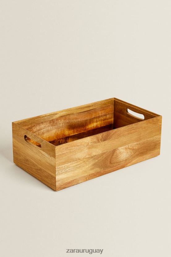 Zara caja de almacenaje unisexo H6RHL21695 beige claro accesorios