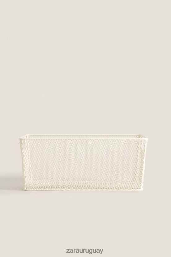 Zara cesta lacada unisexo H6RHL21697 blanco accesorios