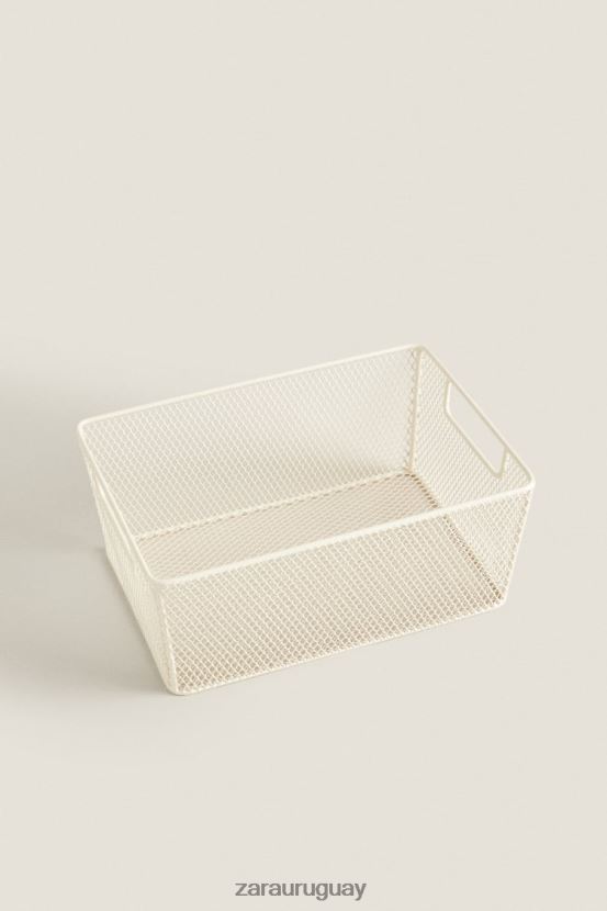 Zara cesta lacada unisexo H6RHL21697 blanco accesorios