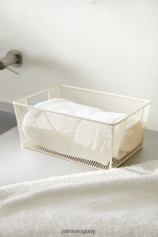 Zara cesta lacada unisexo H6RHL21697 blanco accesorios