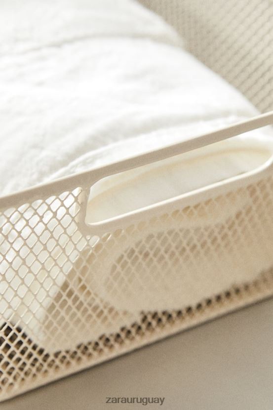 Zara cesta lacada unisexo H6RHL21697 blanco accesorios