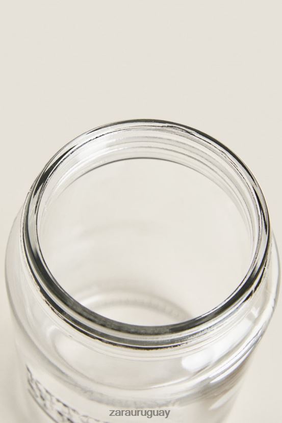Zara tarro de cristal con tapa de rosca unisexo H6RHL21684 beige claro accesorios
