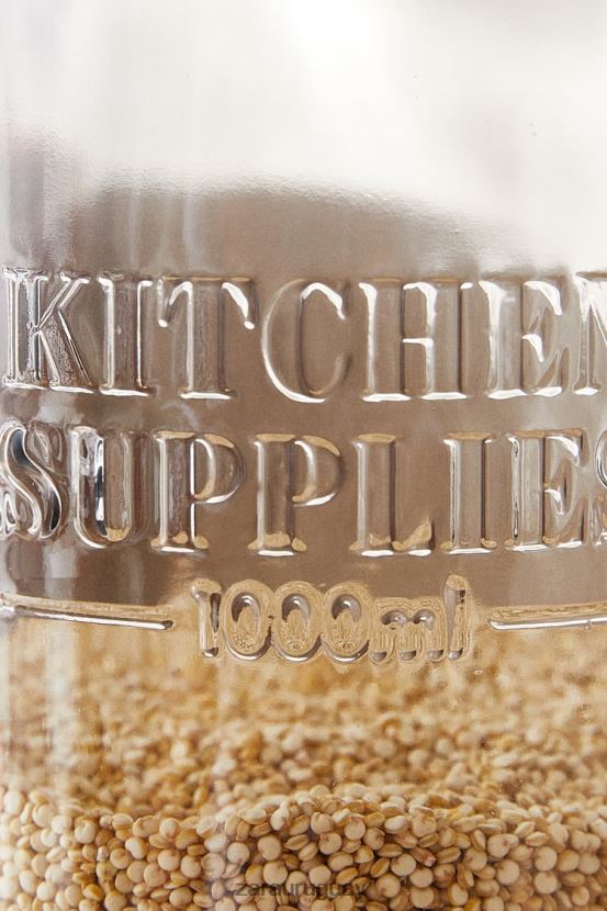 Zara tarro de cristal con tapa de rosca unisexo H6RHL21684 beige claro accesorios