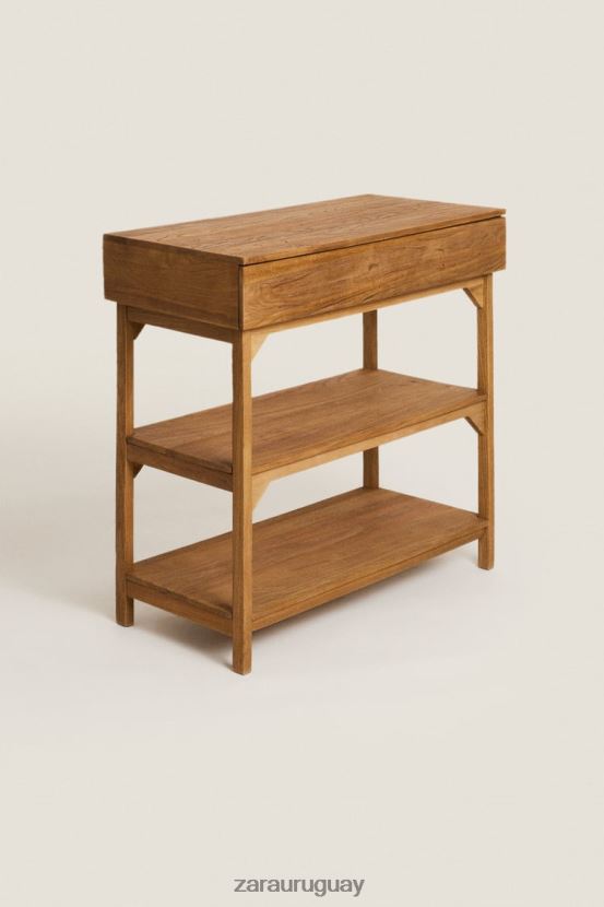 Zara unidad de almacenamiento de madera unisexo H6RHL21682 beige claro accesorios