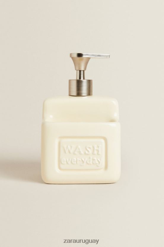 Zara dispensador de jabón para platos con almacenamiento unisexo H6RHL21786 crema accesorios