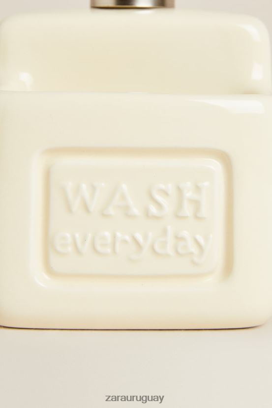 Zara dispensador de jabón para platos con almacenamiento unisexo H6RHL21786 crema accesorios