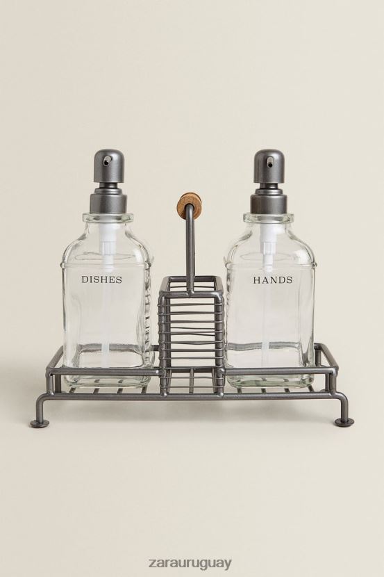 Zara dispensador doble con soporte unisexo H6RHL21785 acero accesorios