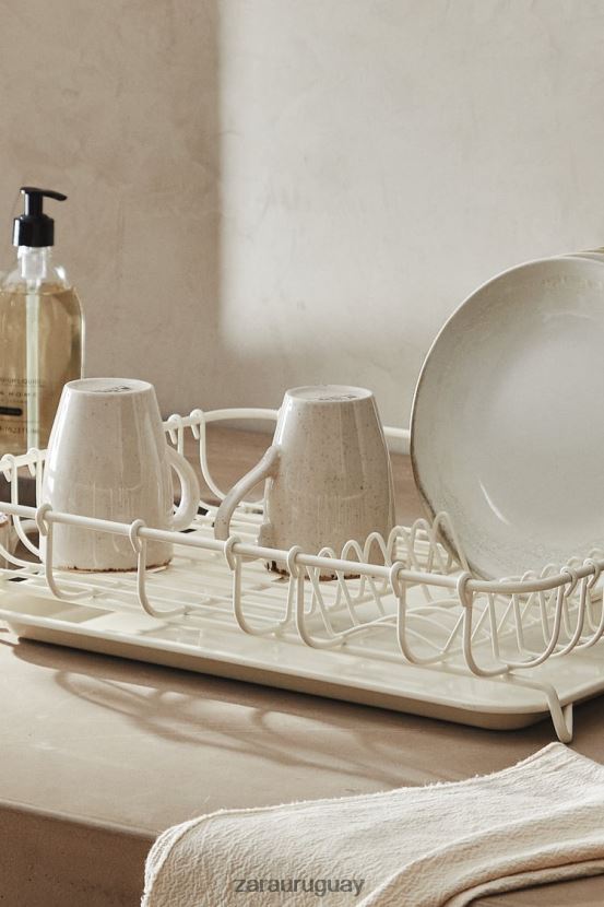 Zara escurridor con bandeja unisexo H6RHL21782 crema accesorios