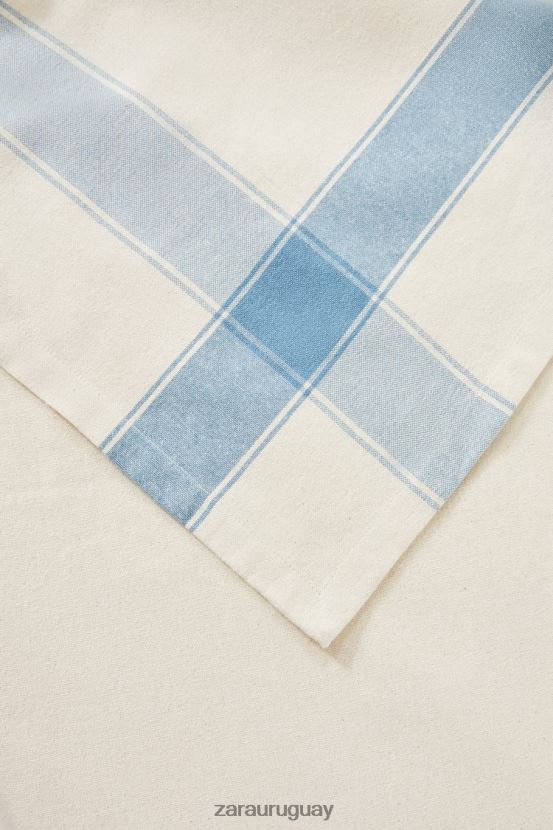 Zara mantel a rayas de hilo teñido unisexo H6RHL21674 azul accesorios