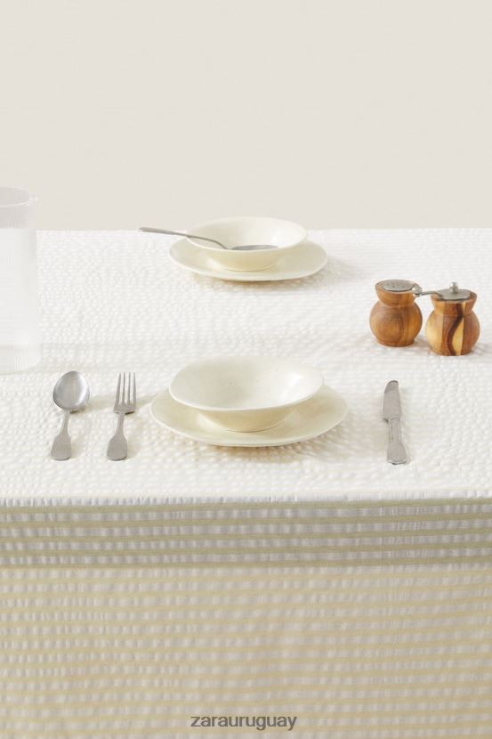 Zara mantel a rayas unisexo H6RHL21670 crudo accesorios