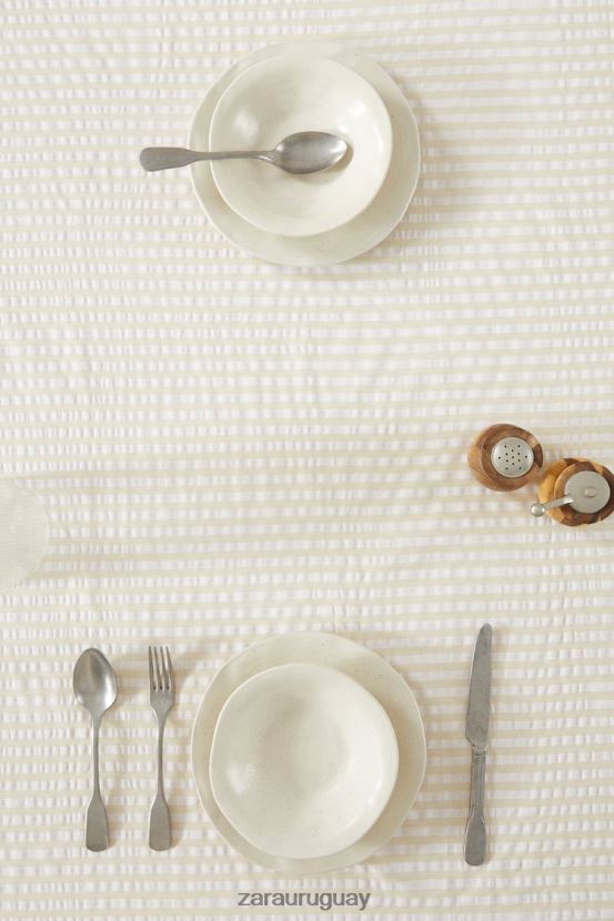 Zara mantel a rayas unisexo H6RHL21670 crudo accesorios