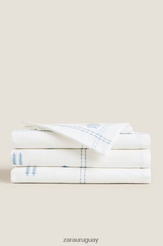 Zara mantel de flores bordadas unisexo H6RHL21676 azul accesorios