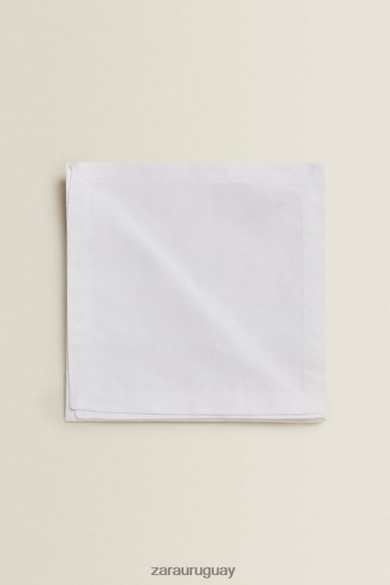Zara servilleta de jacquard floral (paquete de 2) unisexo H6RHL21679 blanco accesorios