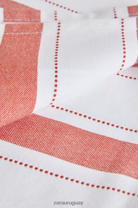 Zara servilletas de hilo teñido (paquete de 2) unisexo H6RHL21665 ladrillo accesorios