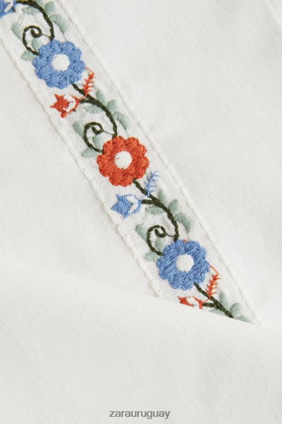 Zara servilletas de tela bordadas (paquete de 2) unisexo H6RHL21663 blanco accesorios