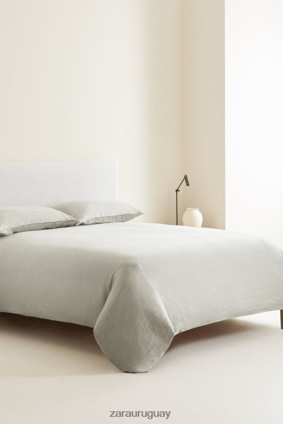 Zara (140 g/m²) sábana encimera de lino lavado unisexo H6RHL21661 verde claro accesorios