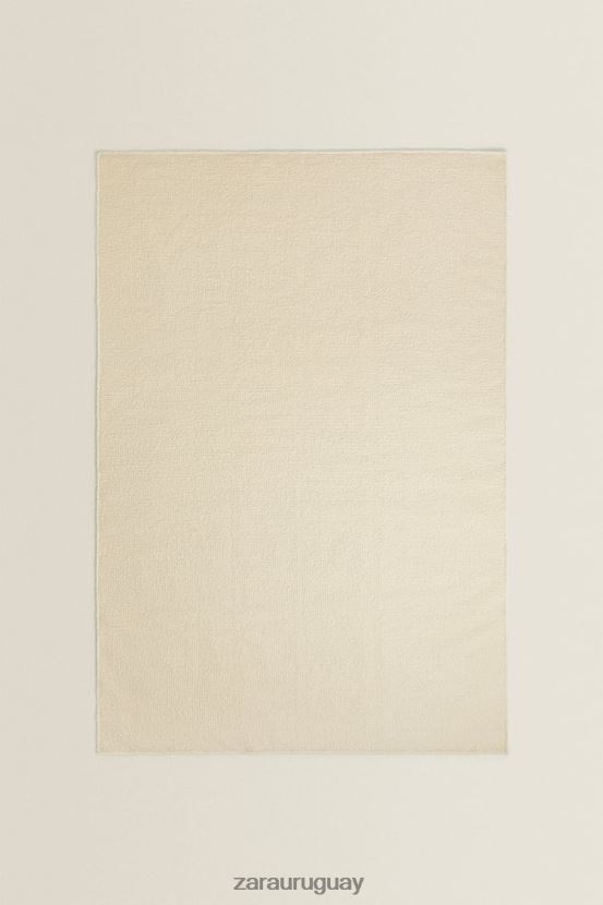 Zara alfombra de lana ondulada unisexo H6RHL21649 ostra blanca accesorios