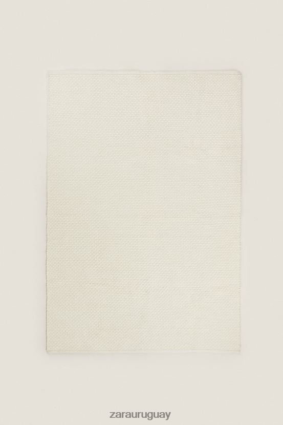 Zara alfombra de lana unisexo H6RHL21654 ostra blanca accesorios