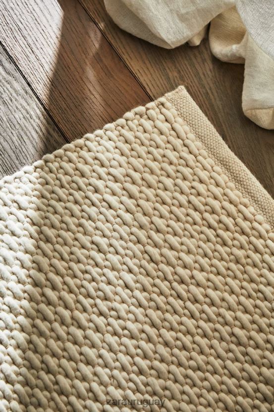 Zara alfombra de lana unisexo H6RHL21654 ostra blanca accesorios