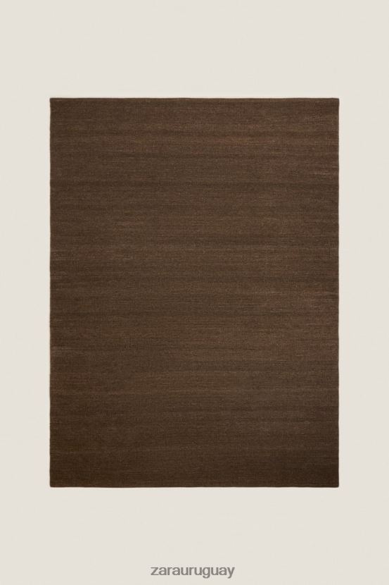 Zara alfombra de lana y algodon unisexo H6RHL21651 marrón accesorios