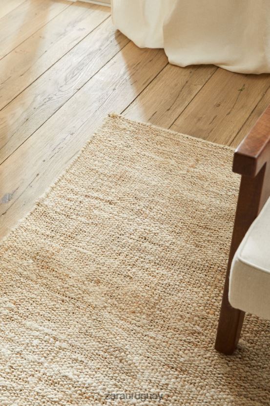 Zara alfombra de yute. unisexo H6RHL21647 beige claro accesorios