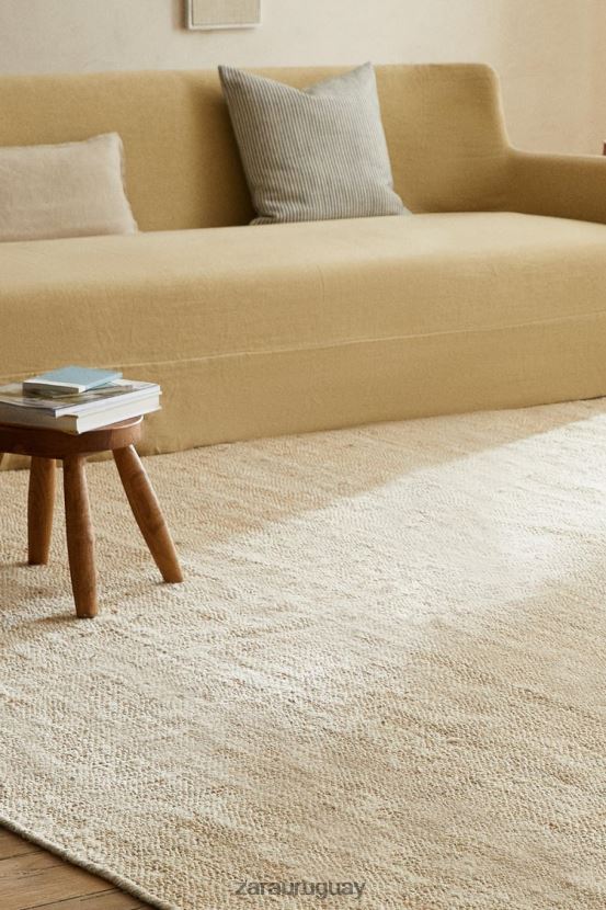 Zara alfombra de yute. unisexo H6RHL21647 beige claro accesorios