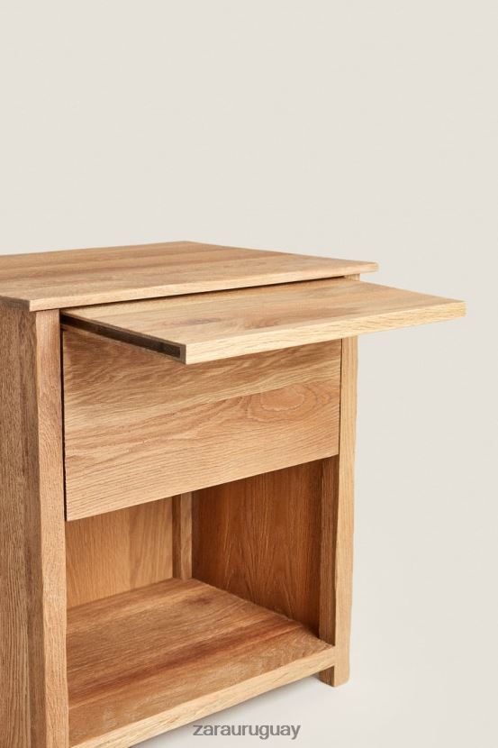 Zara mesita de noche de madera de roble unisexo H6RHL21628 beige claro accesorios