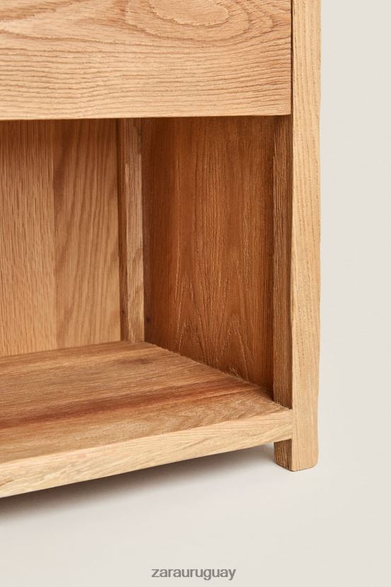 Zara mesita de noche de madera de roble unisexo H6RHL21628 beige claro accesorios