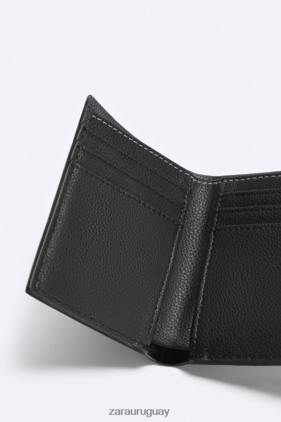 Zara billetera vertical hombres H6RHL21343 negro accesorios