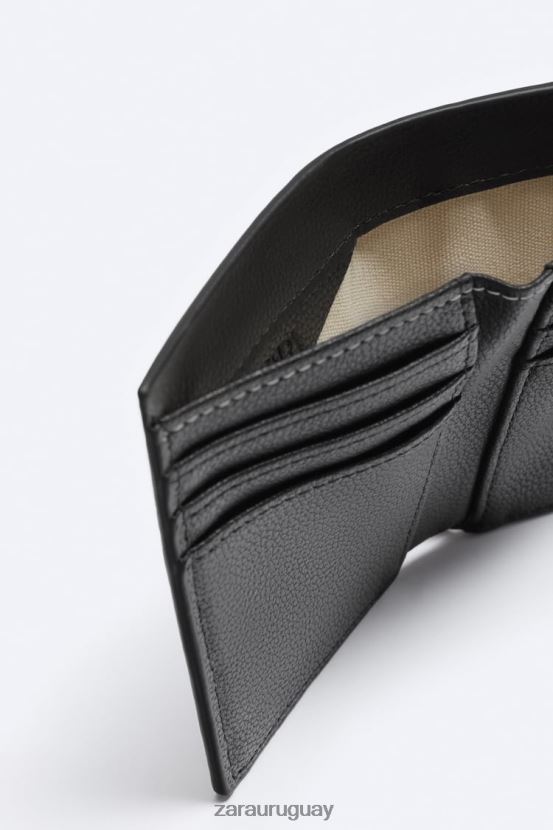 Zara billetera vertical hombres H6RHL21343 negro accesorios