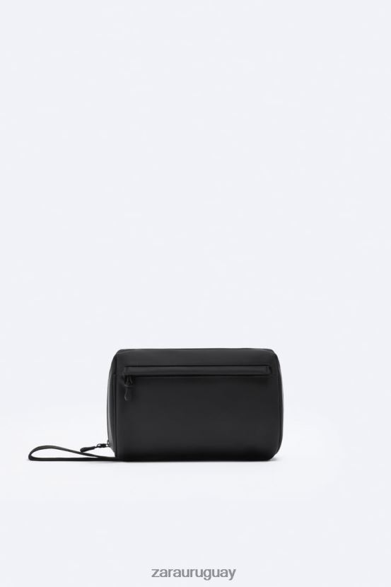 Zara bolsa de lavado de goma hombres H6RHL21323 negro accesorios