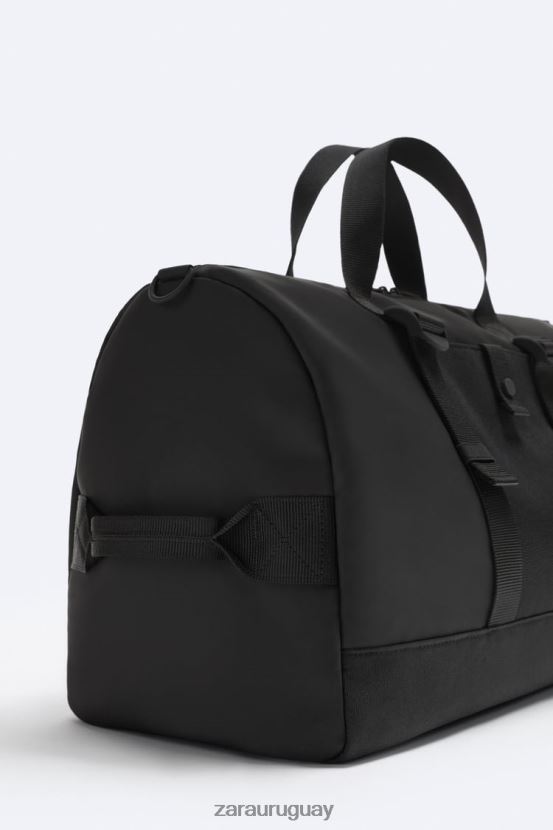 Zara bolsa de lona de goma hombres H6RHL21300 negro accesorios