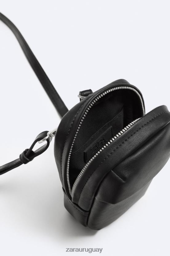 Zara bolsa suave para teléfono hombres H6RHL21309 negro accesorios