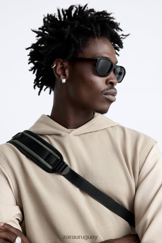 Zara bolso bandolera técnico hombres H6RHL21285 verde caqui accesorios