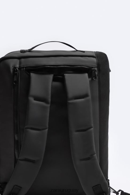 Zara maletín multifuncional de goma hombres H6RHL21297 negro accesorios