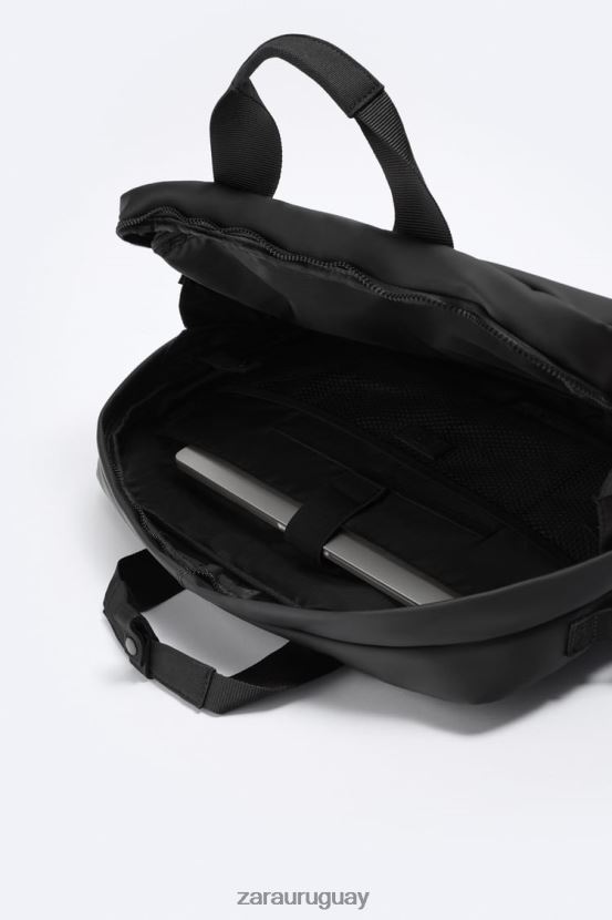 Zara maletín multifuncional de goma hombres H6RHL21297 negro accesorios