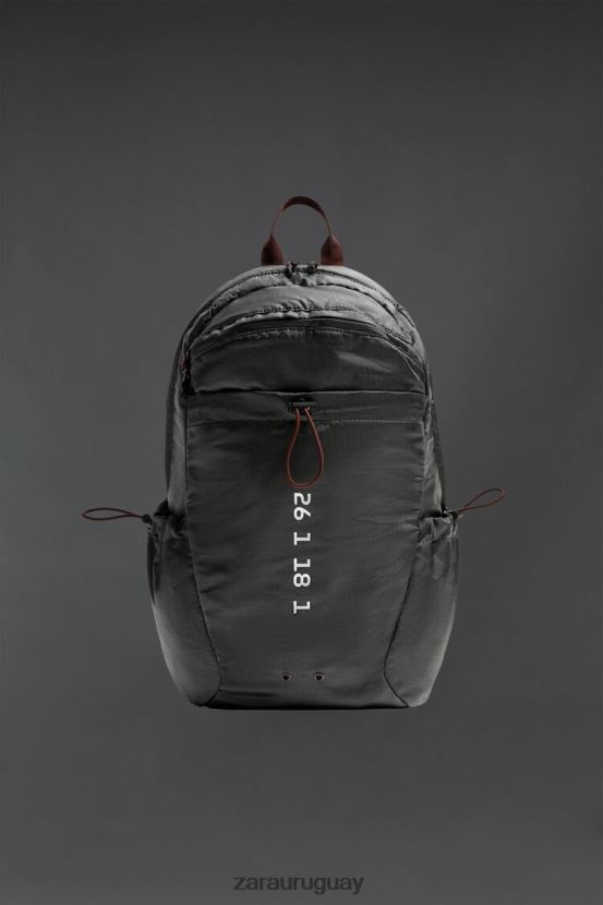 Zara mochila tecnica hombres H6RHL21278 gris accesorios