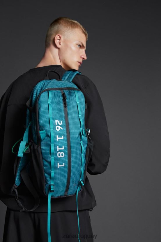 Zara mochila tecnica hombres H6RHL21280 azul accesorios