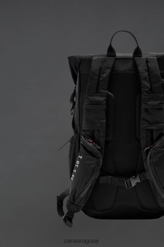 Zara mochila tecnica hombres H6RHL21282 negro accesorios