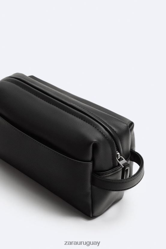 Zara neceser texturizado hombres H6RHL21324 negro accesorios