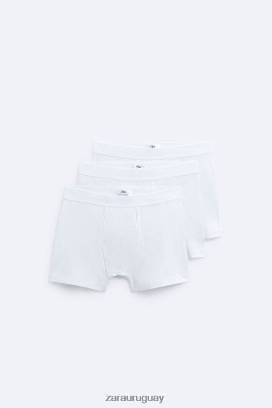 Zara Pack de 3 boxers básicos. hombres H6RHL21421 blanco accesorios