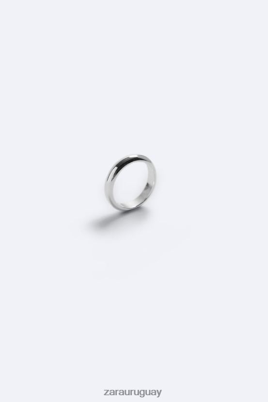 Zara anillo de banda hombres H6RHL21484 plata accesorios