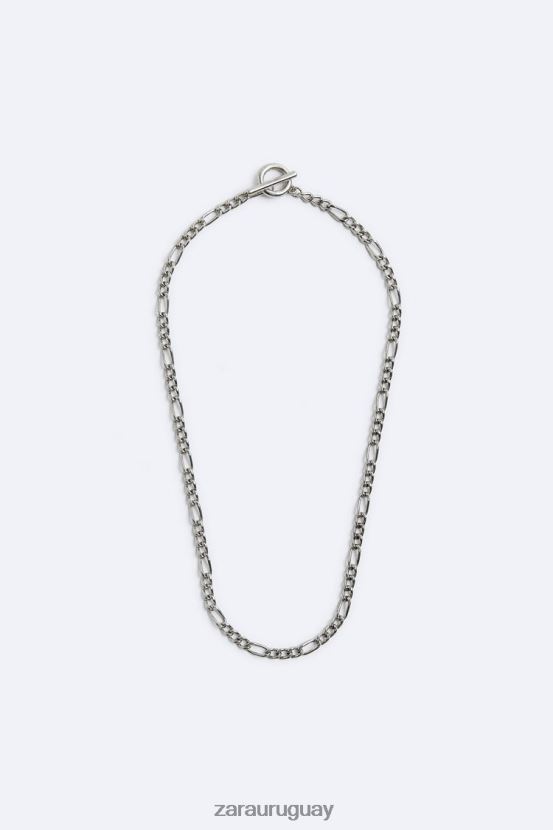 Zara cadena de eslabones metálicos hombres H6RHL21497 plata accesorios