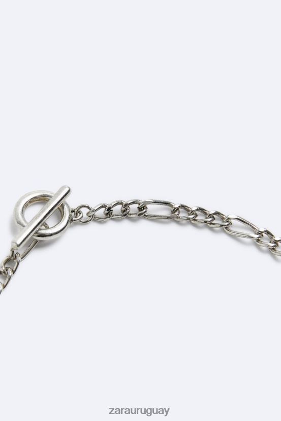 Zara cadena de eslabones metálicos hombres H6RHL21497 plata accesorios